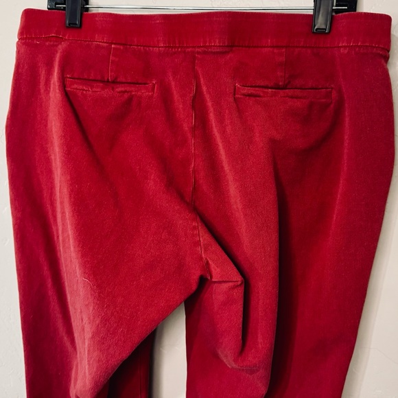 J. Jill Premium Bi-Stretch Cropped Pants Cranberry Red Capri Size 14‎ - Picture 5 of 12